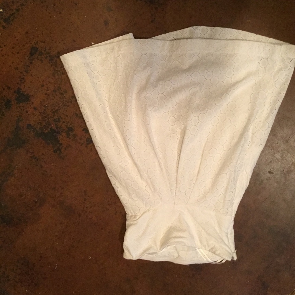 GAP white eyelet strapless dress size 2p
